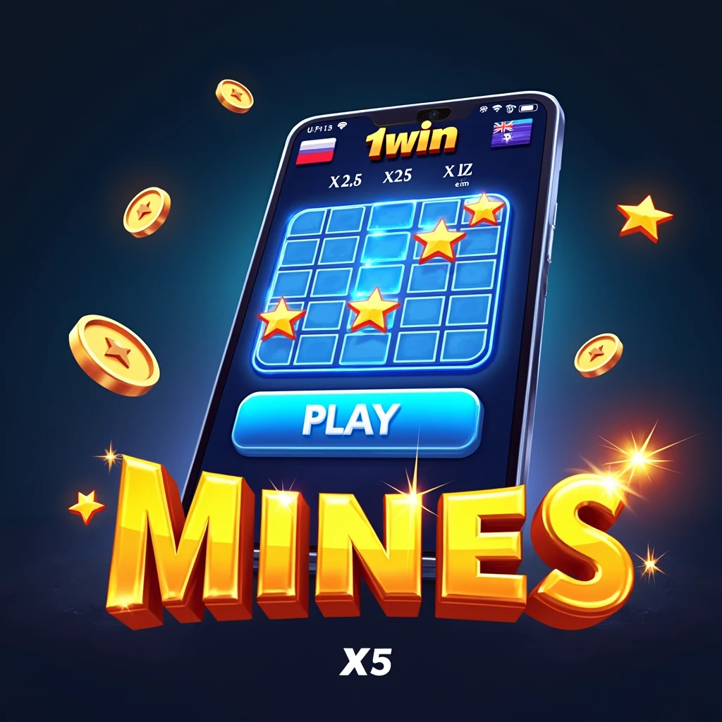 Mines slot logo 1win Logo del juego Mines de 1win